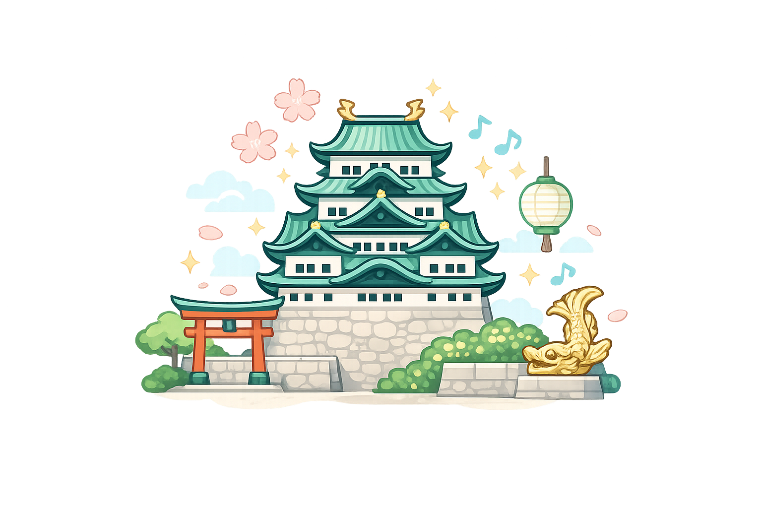 歴史・文化のアイデンティティを表すイラスト
