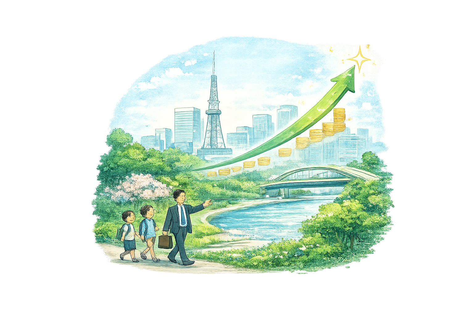 名古屋成長パッケージを表すイラスト