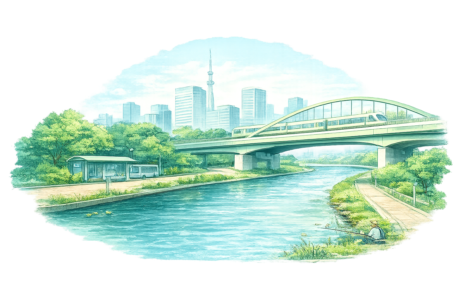 都市ストックの高度利用を表すイラスト